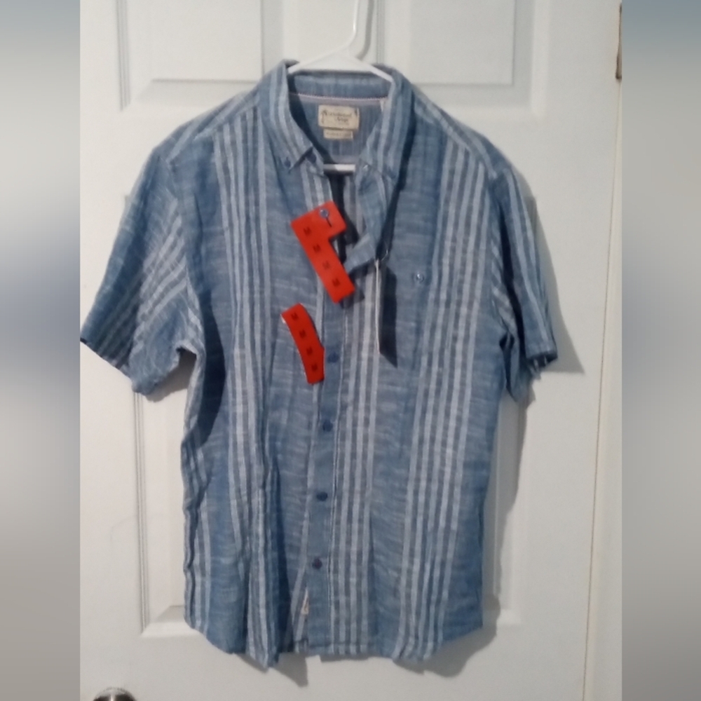 Weatherproof Casual Blue and White Shirt